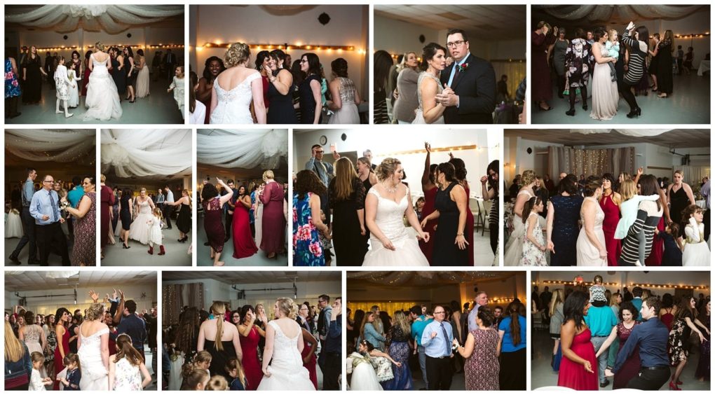 Premier snohomish & seattle wedding photographer | gsquared weddings photography a collage of snohomish wedding reception photos shows a bride groom and guests dancing laughing and celebrating together in a decorated indoor venue with draped ceilings and string lights | serving snohomish seattle                   & beyond