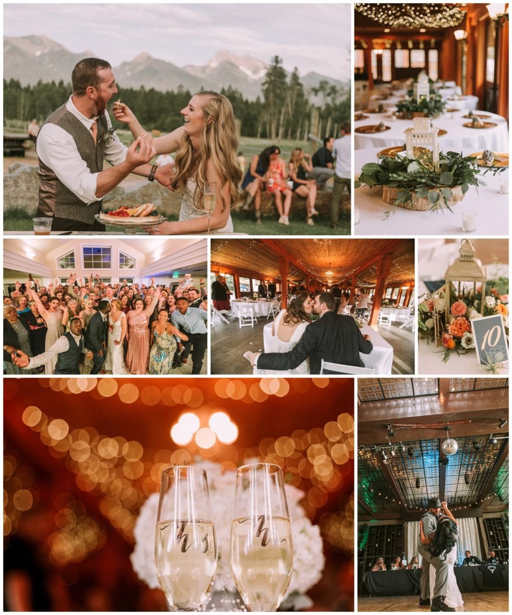 Premier snohomish & seattle wedding photographer | gsquared weddings photography a collage of snohomish wedding photos couple feeding each other cake outdoors decorated tables group guest photo couple kissing at the reception floral centerpiece champagne glasses and newlyweds dancing under lights | serving snohomish seattle                   & beyond