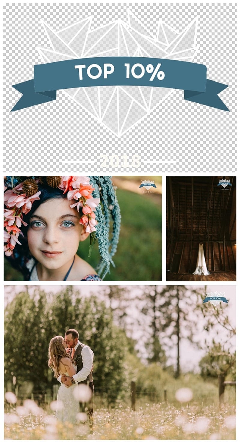 Premier snohomish & seattle wedding photographer | gsquared weddings photography a collage with a top 10 banner at the top featuring three snohomish wedding themed photos a girl with a floral headpiece a wedding dress in a rustic venue and a couple embracing in a flower filled field | serving snohomish seattle                   & beyond