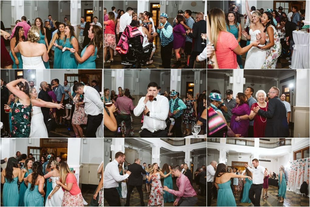 Premier snohomish & seattle wedding photographer | gsquared weddings photography a collage of a snohomish seattle wedding reception shows guests and the bride dancing laughing and celebrating together in a lively indoor venue People wear colorful dresses and suits enjoying the festive atmosphere | serving snohomish seattle                   & beyond
