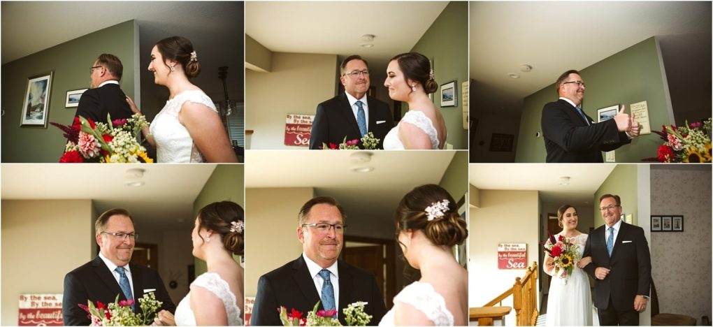 Premier snohomish & seattle wedding photographer | gsquared weddings photography a collage of six photos shows a bride in a white dress and a man in a suit sharing an emotional first look indoors capturing the joy of their snohomish seattle wedding before the ceremony | serving snohomish seattle                   & beyond