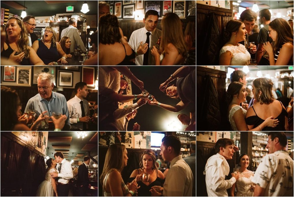 Premier snohomish & seattle wedding photographer | gsquared weddings photography a collage of nine candid photos captures people in formal attire socializing laughing and toasting at a warmly lit barperfect inspiration for a snohomish or seattle wedding or engagement celebration | serving snohomish seattle                   & beyond