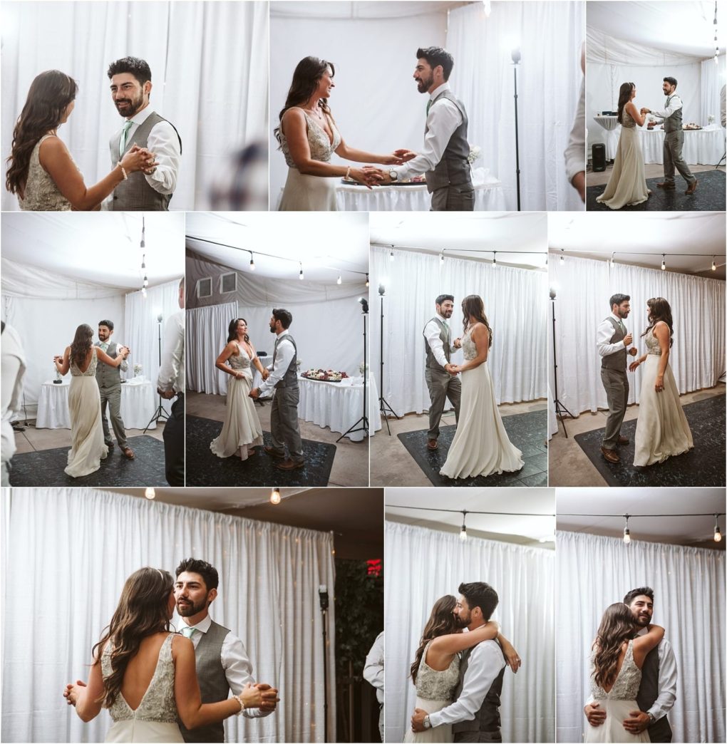 Premier snohomish & seattle wedding photographer | gsquared weddings photography a bride and groom dance laugh and share cake together in a softly lit room with white draped curtains capturing joyful and intimate moments from their snohomish wedding celebration near seattle | serving snohomish seattle                   & beyond