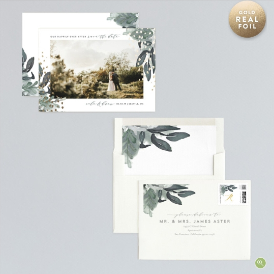Minted wedding invitation boho bliss