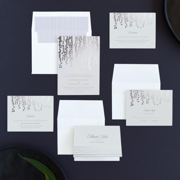 Minted wedding invitation cascade