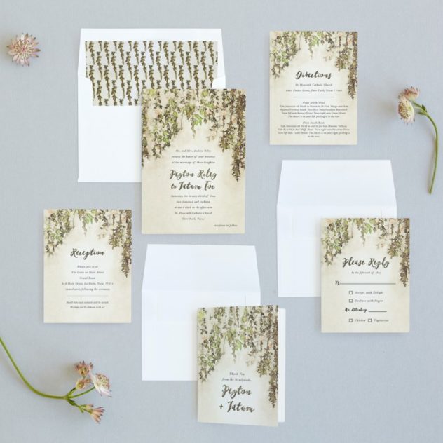 Minted wedding invitation english countryside