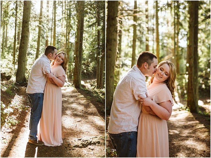 Premier snohomish & seattle wedding photographer | gsquared weddings photography a couple embraces and smiles at each other on a sunlit forest path in snohomish Perfect for a seattle wedding engagement sunlight filters through the tall trees as they share a joyful moment together | serving snohomish seattle & beyond Premier snohomish & seattle wedding photographer | gsquared weddings photography a couple embraces and smiles at each other on a sunlit forest path in snohomish Perfect for a seattle wedding engagement sunlight filters through the tall trees as they share a joyful moment together | serving snohomish seattle & beyond