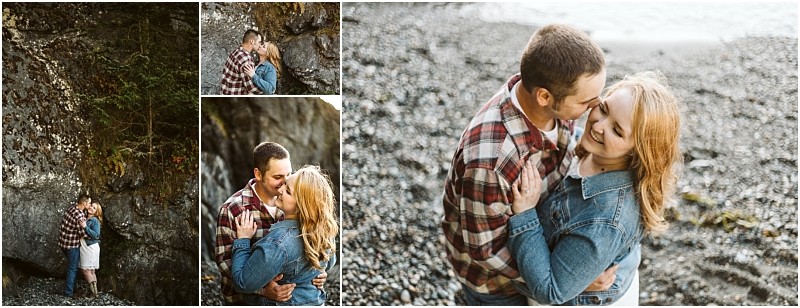 Premier snohomish & seattle wedding photographer | gsquared weddings photography a couple embraces on a rocky beach near snohomish smiling and sharing affectionate moments Dressed in a plaid shirt and denim jacket they celebrate their seattle wedding engagement surrounded by rocks and gentle waves | serving snohomish seattle & beyond Premier snohomish & seattle wedding photographer | gsquared weddings photography a couple embraces on a rocky beach near snohomish smiling and sharing affectionate moments Dressed in a plaid shirt and denim jacket they celebrate their seattle wedding engagement surrounded by rocks and gentle waves | serving snohomish seattle & beyond
