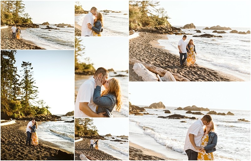 Premier snohomish & seattle wedding photographer | gsquared weddings photography a collage of a couple walking along a sandy beach at sunset embracing and kissing near the shoreline surrounded by rocky cliffs and waves under a clear skya perfect snohomish seattle wedding engagement moment | serving snohomish seattle & beyond Premier snohomish & seattle wedding photographer | gsquared weddings photography a collage of a couple walking along a sandy beach at sunset embracing and kissing near the shoreline surrounded by rocky cliffs and waves under a clear skya perfect snohomish seattle wedding engagement moment | serving snohomish seattle & beyond