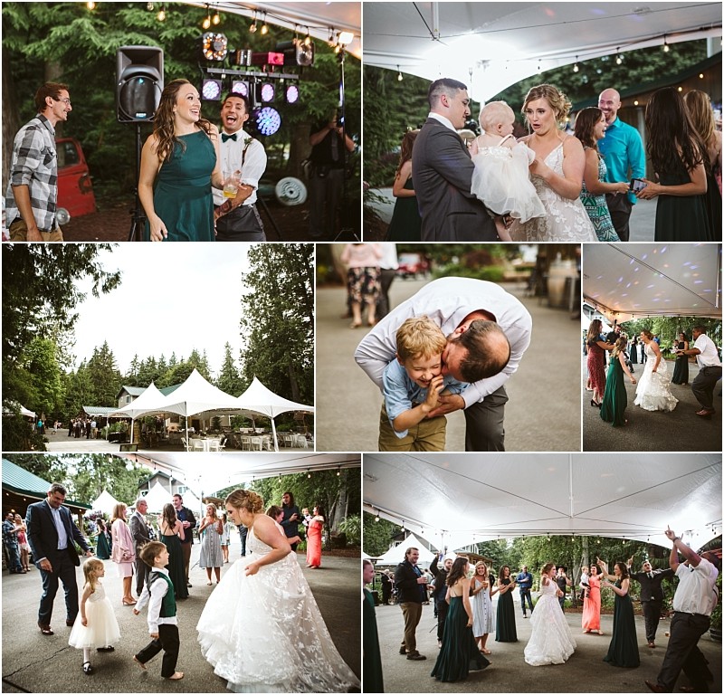 Premier snohomish & seattle wedding photographer | gsquared weddings photography a collage of snohomish wedding scenes shows guests dancing laughing and celebrating under white tents with string lights surrounded by trees Adults and children in formal attire enjoy the festive seattle atmosphere together | serving snohomish seattle & beyond Premier snohomish & seattle wedding photographer | gsquared weddings photography a collage of snohomish wedding scenes shows guests dancing laughing and celebrating under white tents with string lights surrounded by trees Adults and children in formal attire enjoy the festive seattle atmosphere together | serving snohomish seattle & beyond