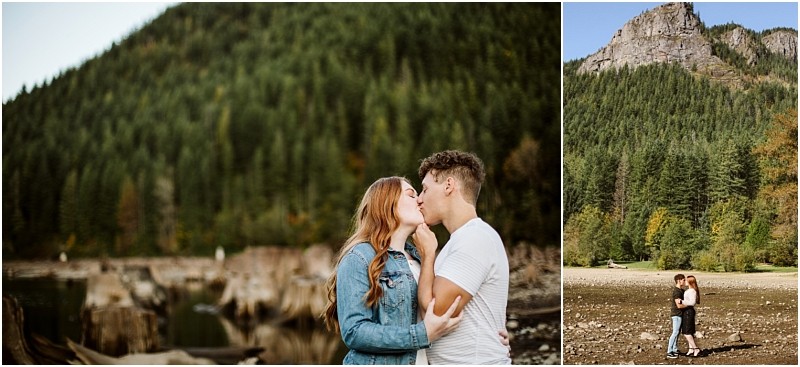 Premier snohomish & seattle wedding photographer | gsquared weddings photography a couple kisses outdoors in front of a forested mountain In this snohomish engagement they embrace in a close-up in the wide shot they stand together in a clearing surrounded by trees stumps and rocky ground | serving snohomish seattle & beyond Premier snohomish & seattle wedding photographer | gsquared weddings photography a couple kisses outdoors in front of a forested mountain In this snohomish engagement they embrace in a close up in the wide shot they stand together in a clearing surrounded by trees stumps and rocky ground | serving snohomish seattle & beyond