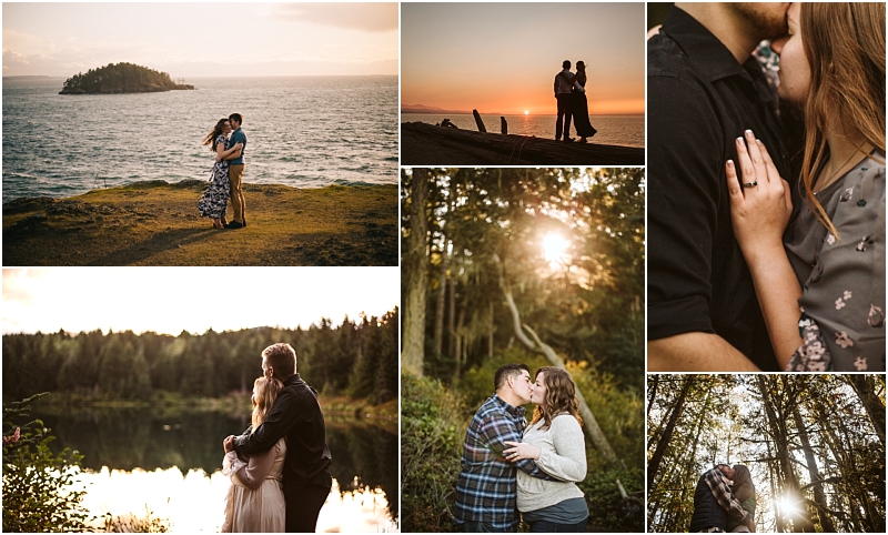 A collage of seven romantic outdoor couple photos in snohomish featuring couples embracing kissing and holding hands in beautiful natural settings like forests lakes and sunsets Snohomish wedding photography A collage of seven romantic outdoor couple photos in snohomish featuring couples embracing kissing and holding hands in beautiful natural settings like forests lakes and sunsets Snohomish wedding photography