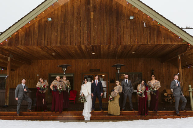 Mountain springs lodge wedding party