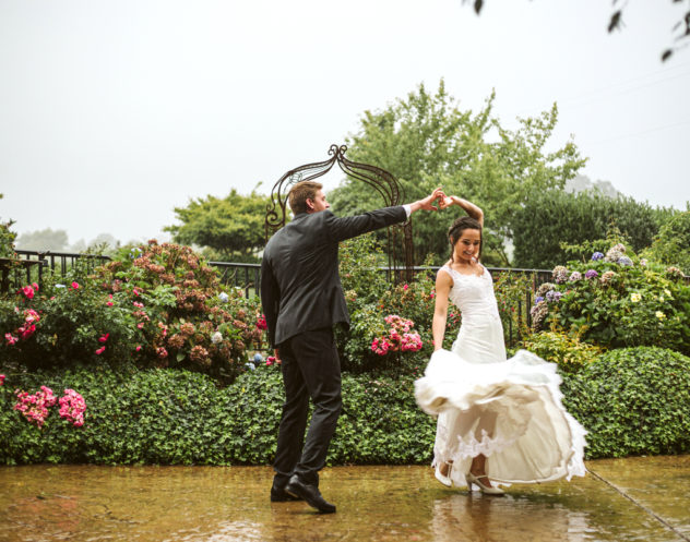 Hidden meadows bride and groom dancing