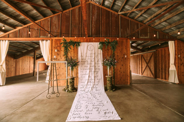 Wedding ceremony space at the farm at swan's Trail in Snohomish