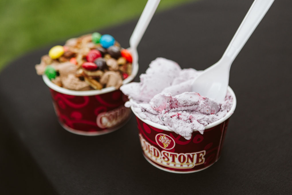 Wedding reception individual ice cream