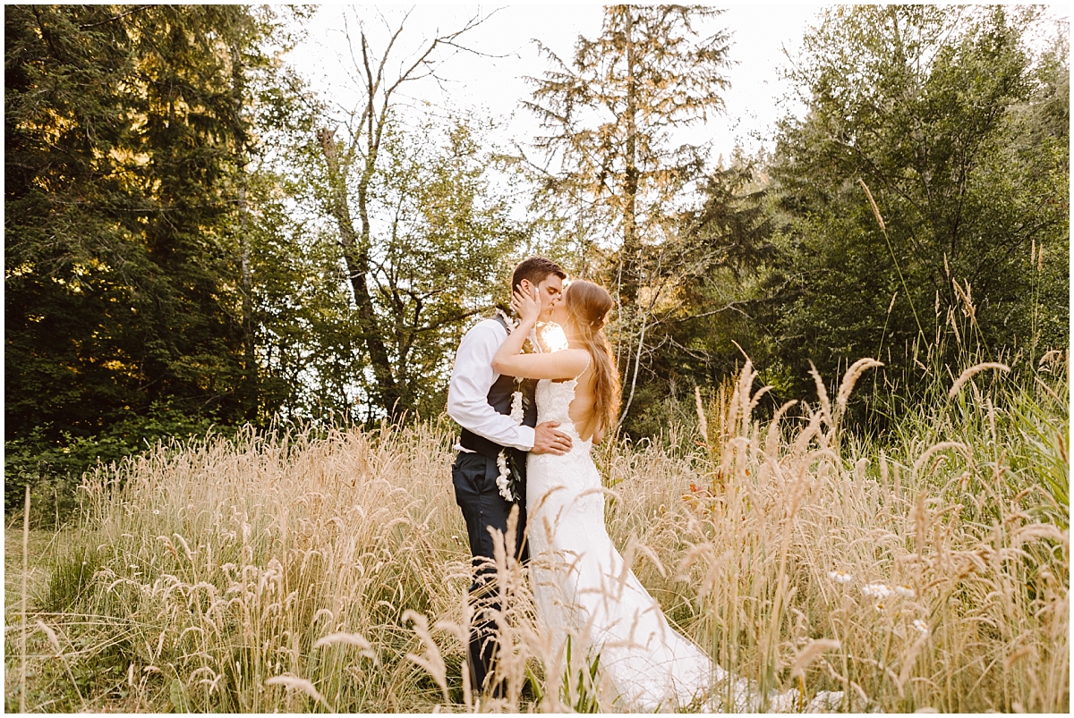 Gray bridge wedding