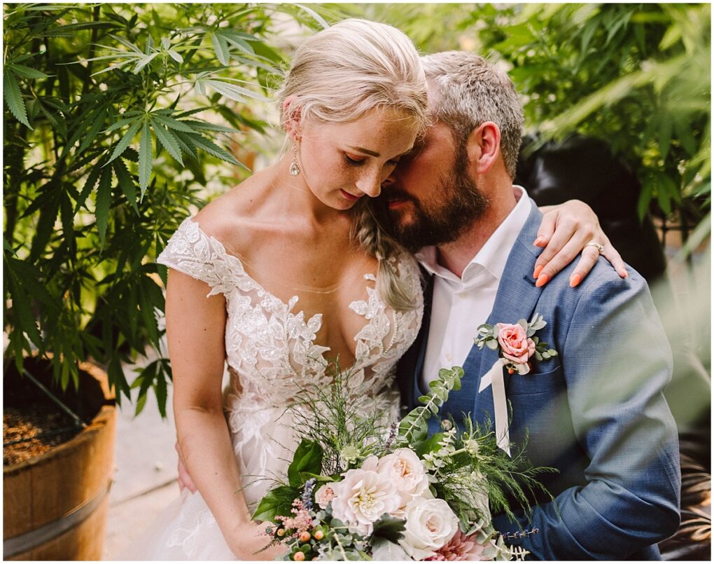 Woodinville farm wedding with horses and a greenhouse in the woodinville valley near wine country