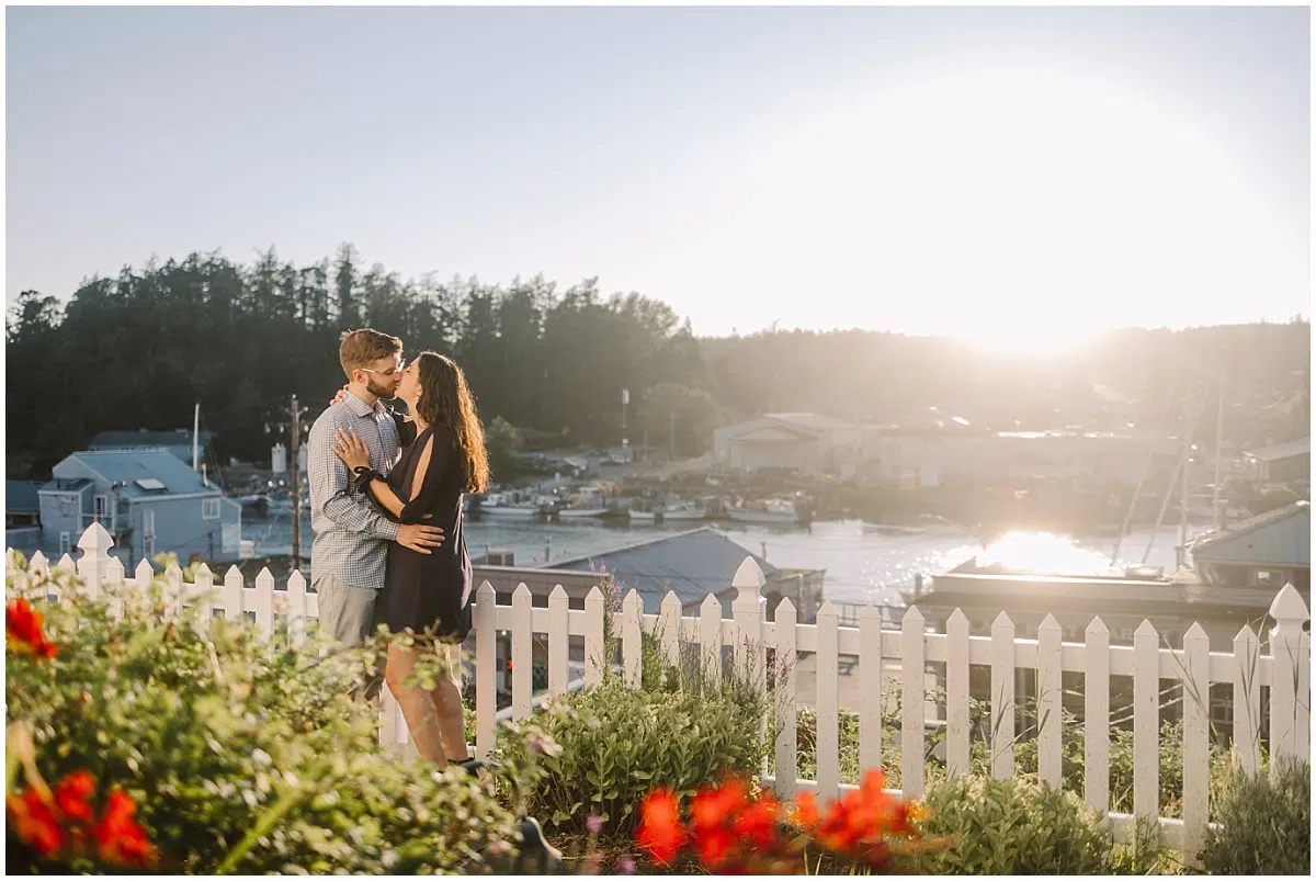 La Conner engagement session north of Seattle and Snohomish Washington by the waterfront