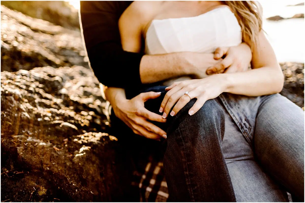 Rosario Beach Engagement Session in the fall