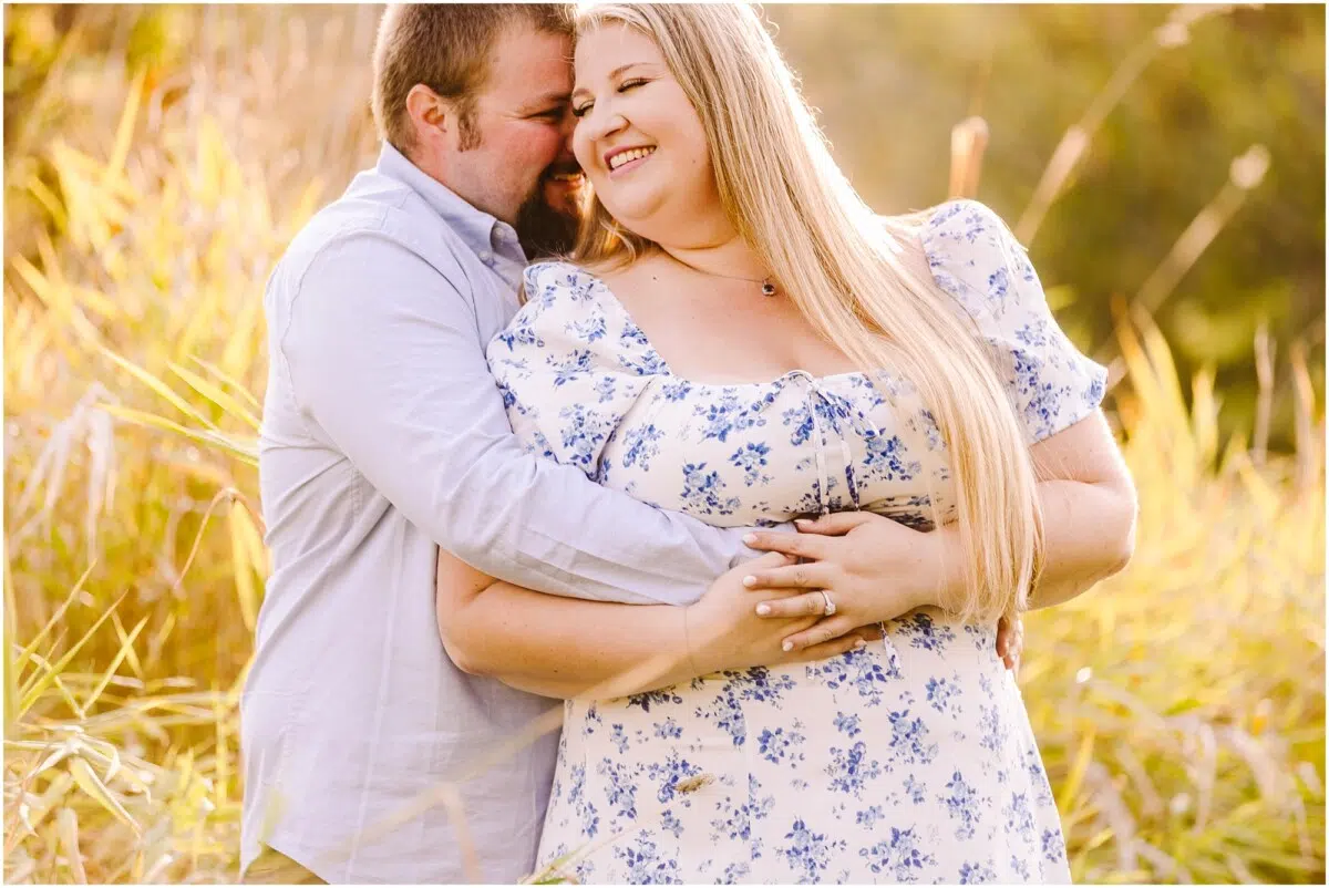 christiansons nursery iverson beach engagement session in the sunset