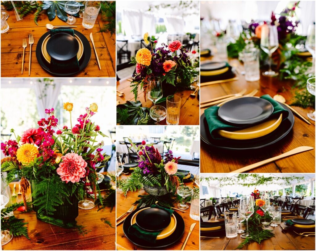 snohomishweddingphotographer8641 Colorful wedding at Gray Bridge with tropical floral from Tenderheart Botanicals