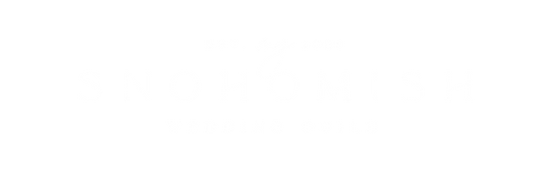 Snohomish & Seattle Wedding Photographer | GSquared Weddings Photography White logo on black background with text: Est. May 2008 Snohomish Wedding Guild. "May" is in script, the rest in all caps—ideal for a wedding website or as a stylish wedding footer. 47.9129° N, 122.0982° W | Candid wedding photo by GSquared Weddings