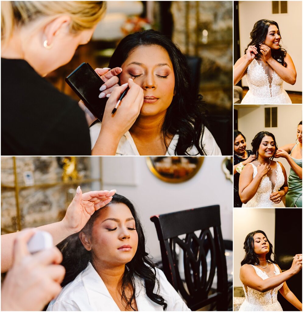 Snohomish wedding photographer gsquared weddings collage of a woman getting ready for a wedding She is having makeup applied wearing her bridal attire and being assisted by others She appears calm and joyful throughout the preparations Serving seattle snohomish and washington state Snohomish wedding photographer gsquared weddings collage of a woman getting ready for a wedding She is having makeup applied wearing her bridal attire and being assisted by others She appears calm and joyful throughout the preparations Serving seattle snohomish and washington state