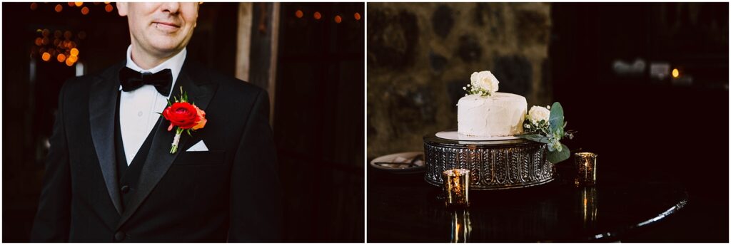 Snohomish wedding photographer gsquared weddings a man in a tuxedo with a red rose boutonniere stands on the left On the right a small white cake with flowers on top is placed on a decorative stand surrounded by candles The setting is dimly lit and elegant Serving seattle snohomish and washington state Snohomish wedding photographer gsquared weddings a man in a tuxedo with a red rose boutonniere stands on the left On the right a small white cake with flowers on top is placed on a decorative stand surrounded by candles The setting is dimly lit and elegant Serving seattle snohomish and washington state