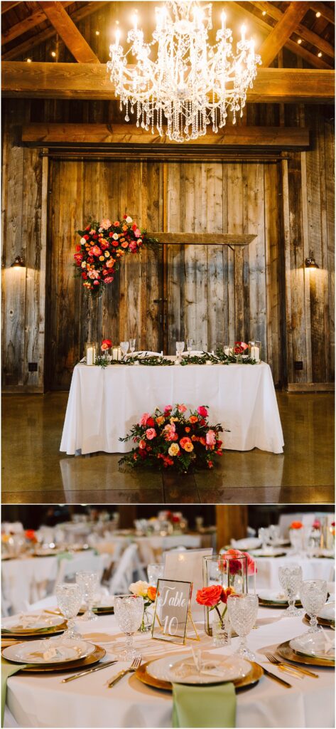 Snohomish wedding photographer gsquared weddings a rustic wedding reception setting featuring a wooden backdrop with a floral arrangement and chandelier above a white-clothed table A dining table is set with glassware gold-rimmed plates and a table number table 10 in a frame Serving seattle snohomish and washington state Snohomish wedding photographer gsquared weddings a rustic wedding reception setting featuring a wooden backdrop with a floral arrangement and chandelier above a white clothed table A dining table is set with glassware gold rimmed plates and a table number table 10 in a frame Serving seattle snohomish and washington state