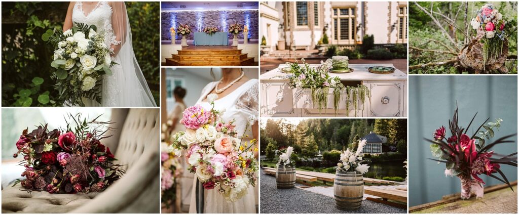 Snohomish Wedding Photographer GSquared Weddings Collage of weddingthemed images various floral arrangements a bride with a bouquet a tiered cake on a decorated table a rustic outdoor setting with wooden barrels and a venue space with floral displays Serving Seattle Snohomish and Washington State Snohomish Wedding Photographer GSquared Weddings Collage of wedding-themed images: various floral arrangements, a bride with a bouquet, a tiered cake on a decorated table, a rustic outdoor setting with wooden barrels, and a venue space with floral displays. Serving Seattle, Snohomish and Washington State