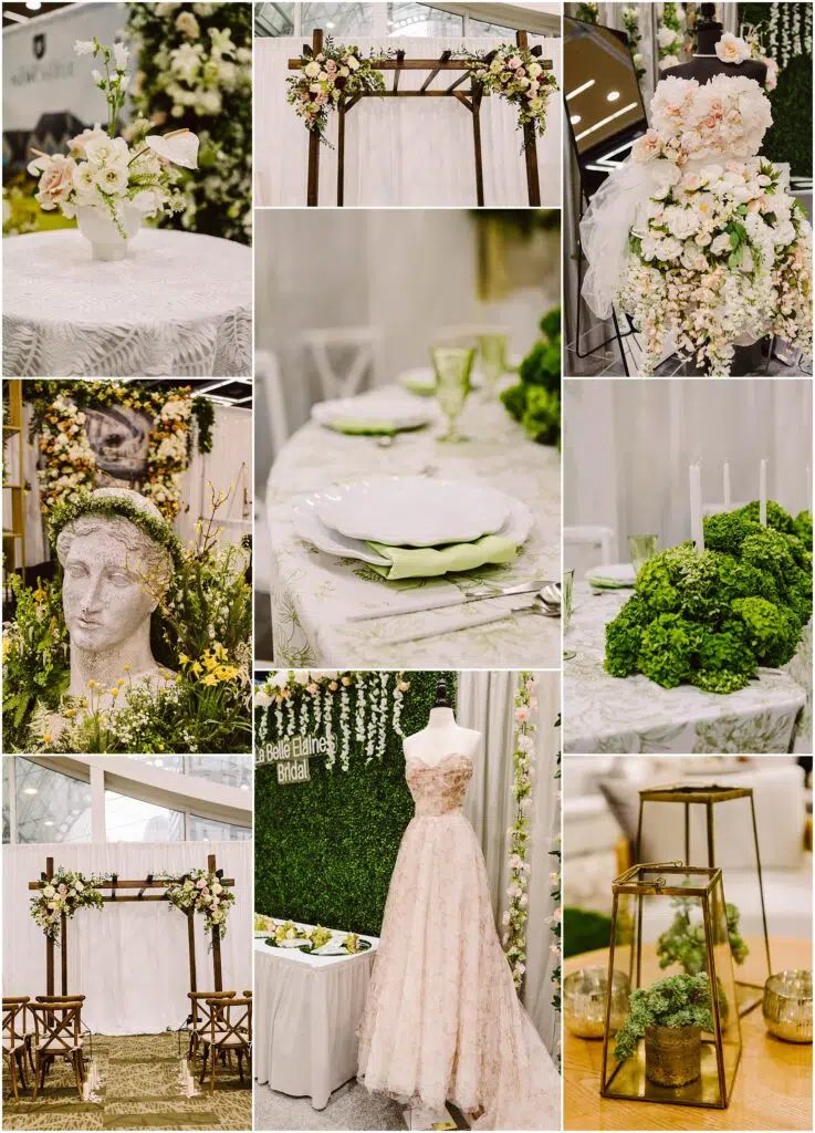 Snohomish Wedding Photographer GSquared Weddings Collage of wedding decor floral arrangements a table set with green accents a white gown on display a wooden arch with flowers and decorative plants Includes a statue head adorned with flowers and green glassware Serving Seattle Snohomish and Washington State Snohomish Wedding Photographer GSquared Weddings Collage of wedding decor: floral arrangements, a table set with green accents, a white gown on display, a wooden arch with flowers, and decorative plants. Includes a statue head adorned with flowers and green glassware. Serving Seattle, Snohomish and Washington State