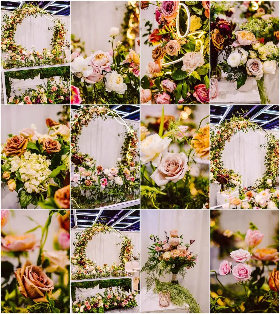 Snohomish Wedding Photographer GSquared Weddings A collage of floral arrangements featuring roses and various flowers in pink peach and cream shades with greenery Includes archways bouquets and decorations creating an elegant romantic atmosphere Serving Seattle Snohomish and Washington State Snohomish Wedding Photographer GSquared Weddings A collage of floral arrangements featuring roses and various flowers in pink, peach, and cream shades, with greenery. Includes archways, bouquets, and decorations, creating an elegant, romantic atmosphere. Serving Seattle, Snohomish and Washington State