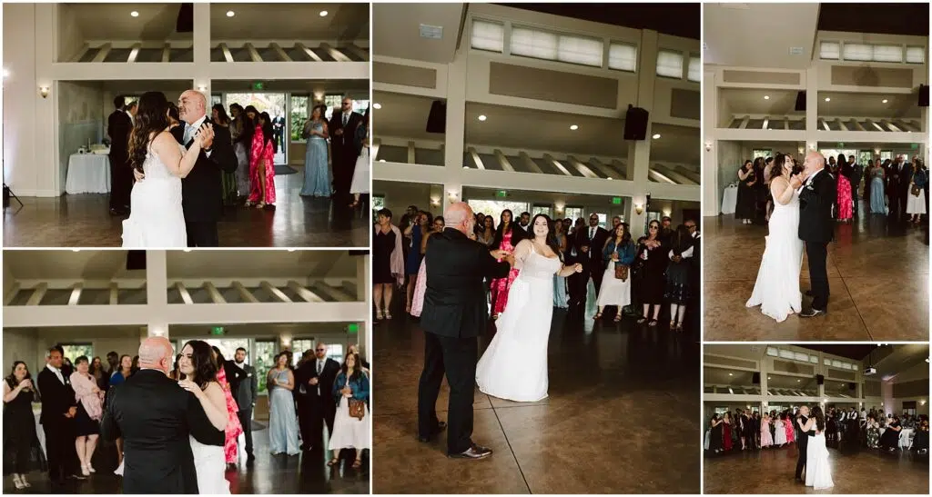 Snohomish Wedding Photographer GSquared Weddings In a spacious hall adorned with neutral tones and large windows a bride and groom share their first dance at their Port Gamble summer wedding Guests stand around watching and smiling as the bride in her white gown twirls with her groom in his dark suit Serving Seattle Snohomish and Washington State Snohomish Wedding Photographer GSquared Weddings In a spacious hall adorned with neutral tones and large windows, a bride and groom share their first dance at their Port Gamble summer wedding. Guests stand around, watching and smiling as the bride in her white gown twirls with her groom in his dark suit. Serving Seattle, Snohomish and Washington State