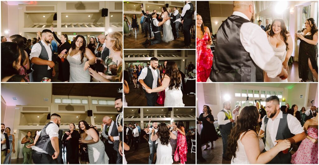Snohomish wedding photographer gsquared weddings a lively port gamble summer wedding reception scene with guests dancing energetically The couple in wedding attire joins the joyful revelry amidst friends People are smiling and enjoying the celebratory atmosphere in the warmly lit venue Serving seattle snohomish and washington state Snohomish wedding photographer gsquared weddings a lively port gamble summer wedding reception scene with guests dancing energetically The couple in wedding attire joins the joyful revelry amidst friends People are smiling and enjoying the celebratory atmosphere in the warmly lit venue Serving seattle snohomish and washington state
