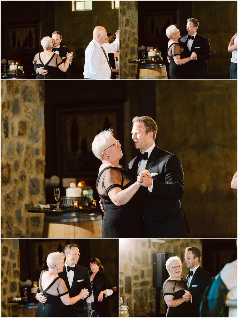 Snohomish wedding photographer gsquared weddings a man in a suit dances with an elderly woman in a dimly lit room with stone walls reminiscent of an old winery They share smiles enjoying the moment on the dance floor while other guests linger near tables and decorations in the background Serving seattle snohomish and washington state Snohomish wedding photographer gsquared weddings a man in a suit dances with an elderly woman in a dimly lit room with stone walls reminiscent of an old winery They share smiles enjoying the moment on the dance floor while other guests linger near tables and decorations in the background Serving seattle snohomish and washington state