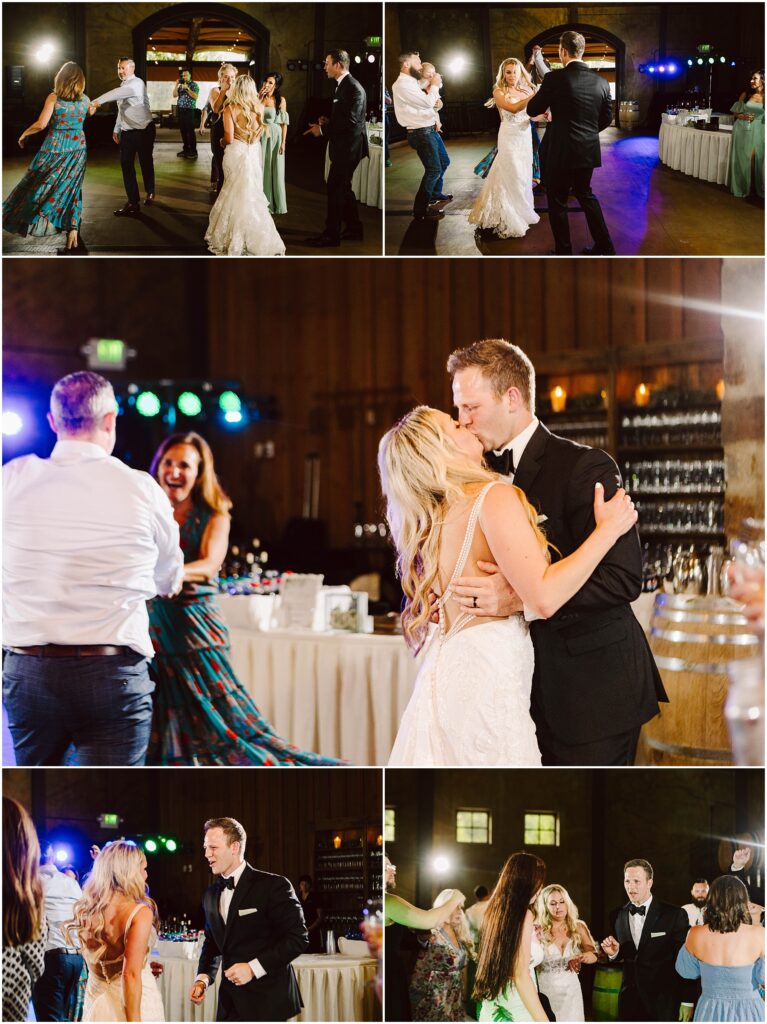 Snohomish wedding photographer gsquared weddings a collage of wedding reception photos captures a bride in a white gown and a groom in a black suit dancing and smiling with guests on the winerys dance floor The venue is warmly lit enhancing the celebratory atmosphere Serving seattle snohomish and washington state Snohomish wedding photographer gsquared weddings a collage of wedding reception photos captures a bride in a white gown and a groom in a black suit dancing and smiling with guests on the winerys dance floor The venue is warmly lit enhancing the celebratory atmosphere Serving seattle snohomish and washington state