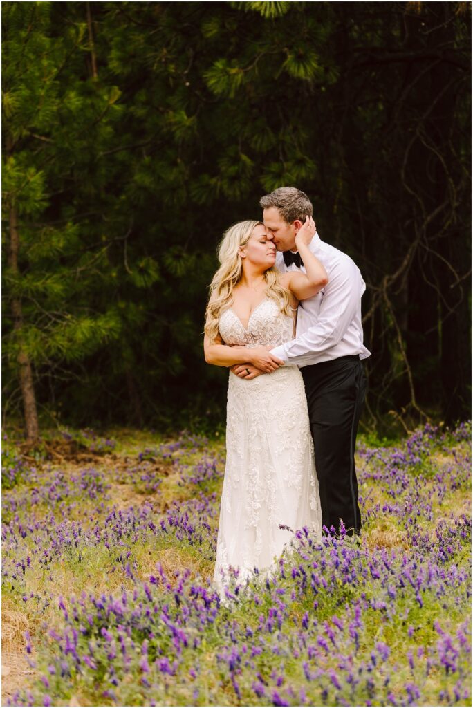 Snohomish wedding photographer gsquared weddings a couple embraces in a field of purple flowers near a serene winery The man dressed in a white shirt and black pants kisses the forehead of the woman in a white lace dress They both have blonde hair and look content surrounded by trees and grapevines Serving seattle snohomish and washington state Snohomish wedding photographer gsquared weddings a couple embraces in a field of purple flowers near a serene winery The man dressed in a white shirt and black pants kisses the forehead of the woman in a white lace dress They both have blonde hair and look content surrounded by trees and grapevines Serving seattle snohomish and washington state