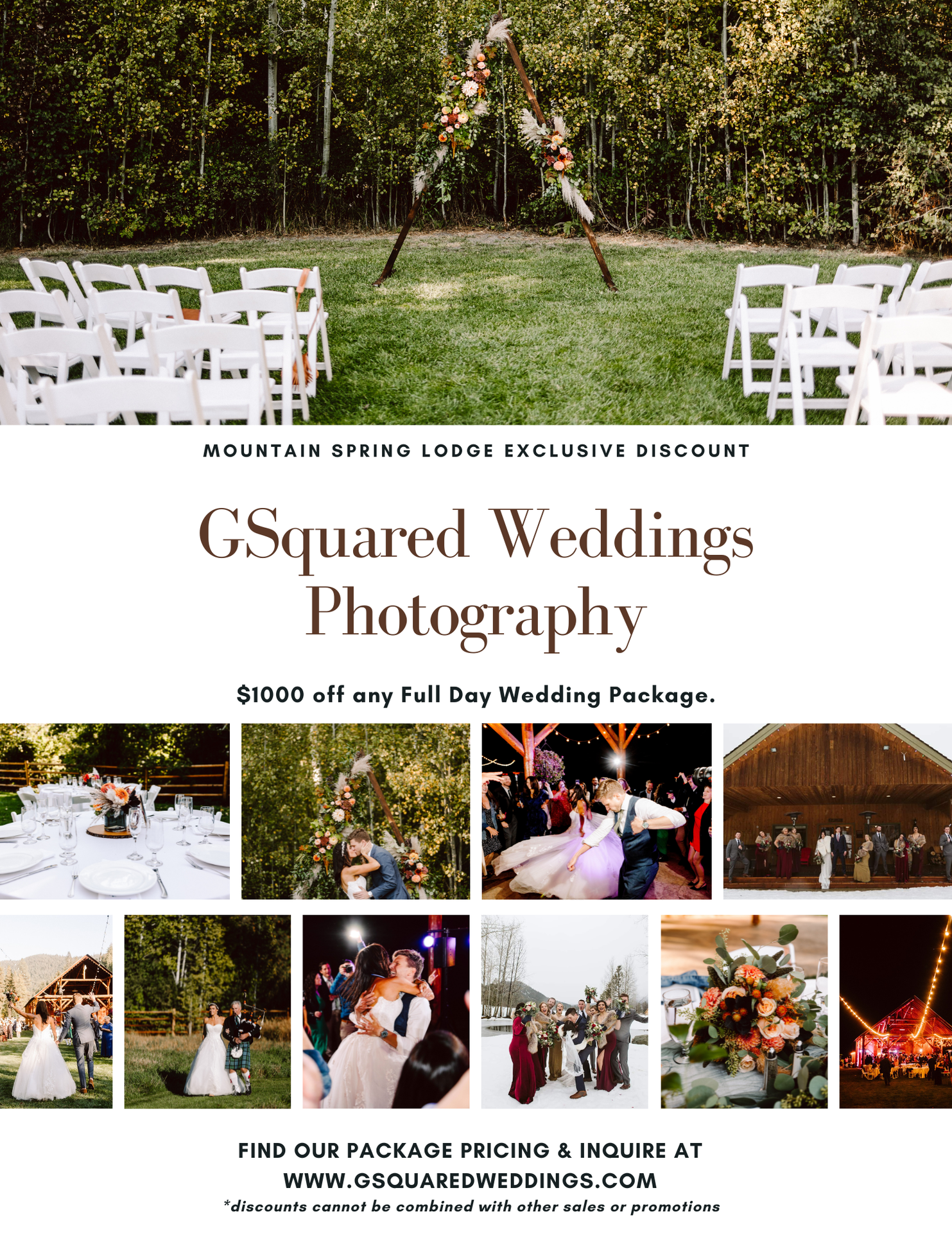 Snohomish Wedding Photographer GSquared Weddings A wedding photography promotion features elegant outdoor and barn wedding scenes floral arrangements dancing couples and a ceremony setup offering 00 off full day packages at GSquared Weddings Photography Serving Seattle Snohomish and Orlando Snohomish Wedding Photographer GSquared Weddings A wedding photography promotion features elegant outdoor and barn wedding scenes floral arrangements dancing couples and a ceremony setup offering 00 off full day packages at GSquared Weddings Photography Serving Seattle Snohomish and Orlando