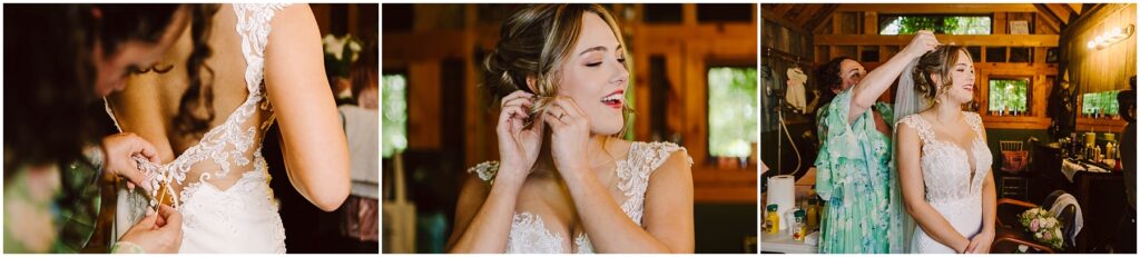 Snohomish Wedding Photographer GSquared Weddings Threepanel image Left a brides dress being buttoned Center a smiling bride in Snohomish adjusts her earring Right a woman helps the bride with her hair in a warmly lit room Serving Seattle Snohomish and Washington State Snohomish Wedding Photographer GSquared Weddings Three-panel image: Left, a brides dress being buttoned. Center, a smiling bride in Snohomish adjusts her earring. Right, a woman helps the bride with her hair in a warmly lit room. Serving Seattle, Snohomish and Washington State