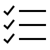 Checklist icon with three checked items